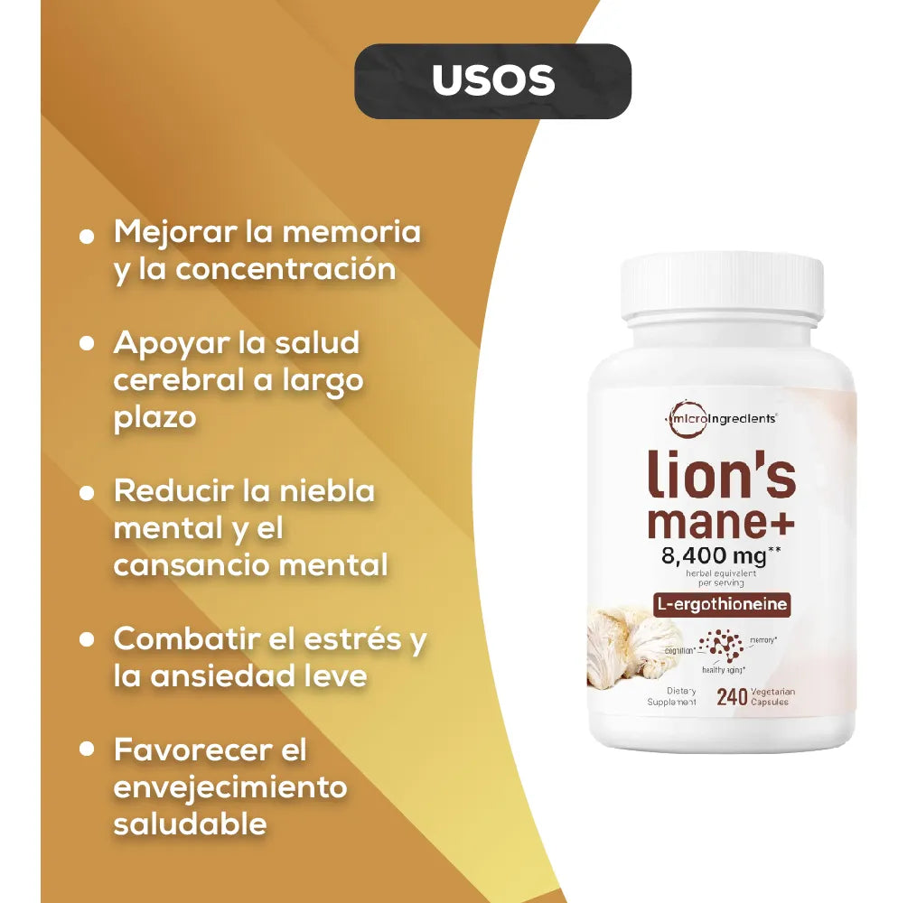 Extracto de Melena de León + L-Ergotioneína