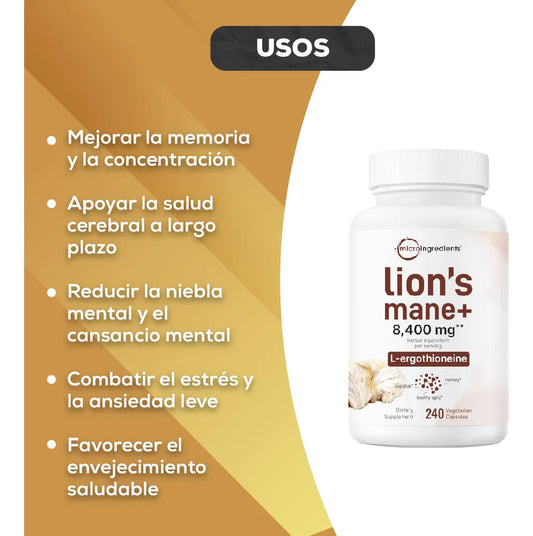 Extracto de Melena de León + L-Ergotioneína