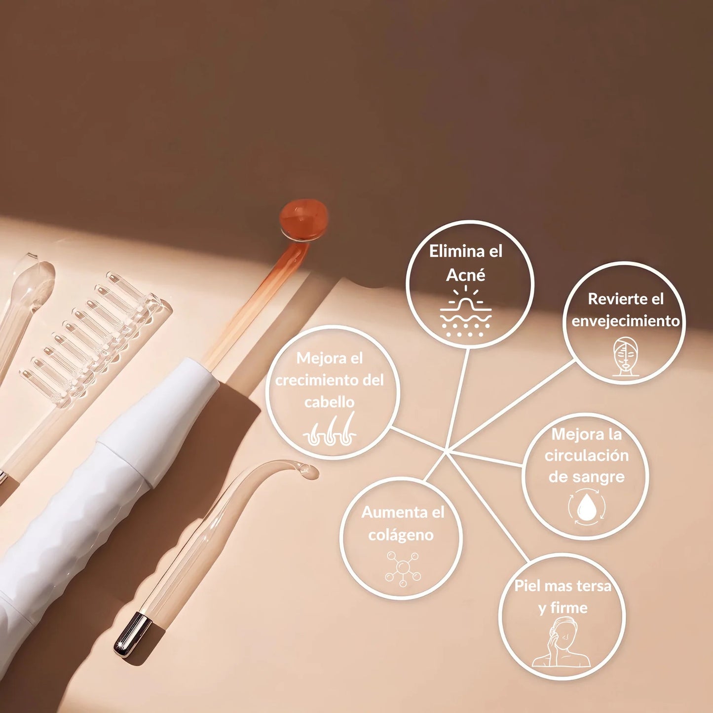 Kit Alta Frecuencia Capilar y Facial | 4 Electrodos